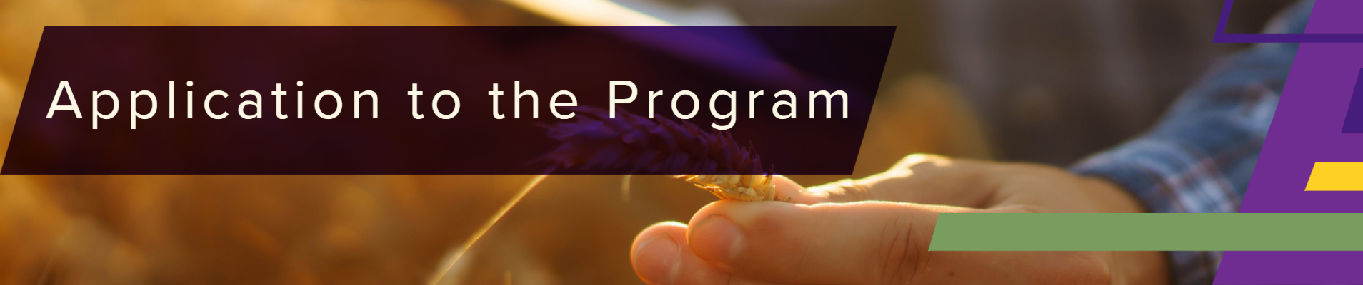 Application to the Ag Leadership Program. 